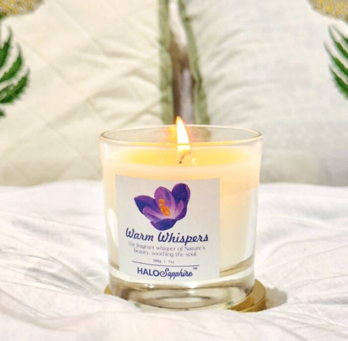 Warm Whispers - Lavender Scented Premium Soy Wax Candle - Image 6