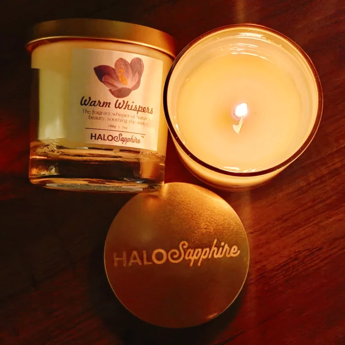 Warm Whispers - Lavender Scented Premium Soy Wax Candle - Image 4